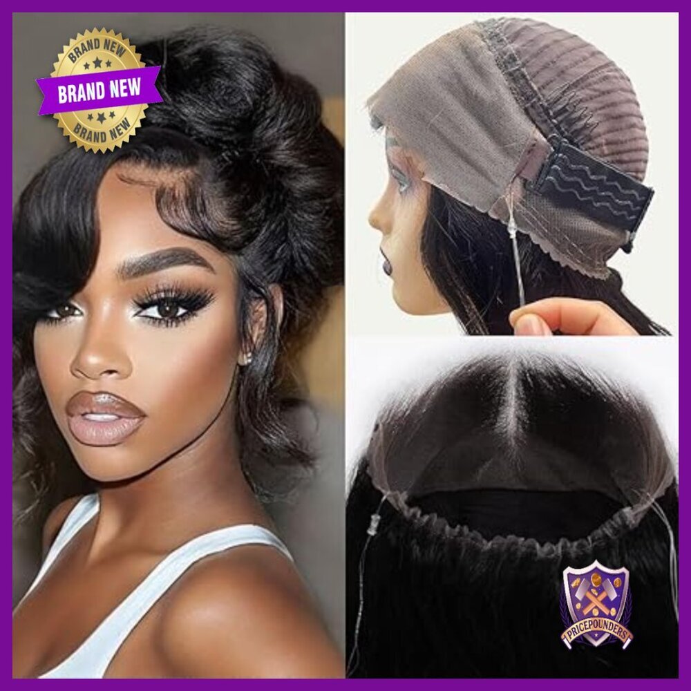 360 Lace Front Human Hair Wig Body Wave 20in Glueless Drawstring HD